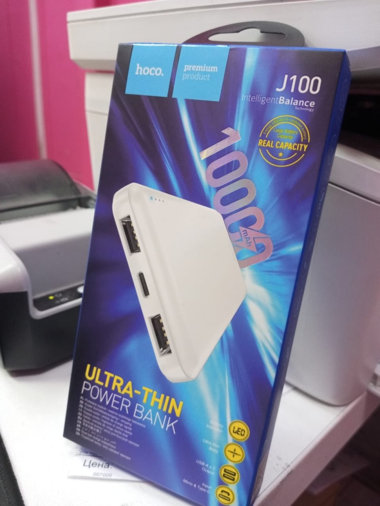 Powerbank внешний аккумулятор HOCO j100